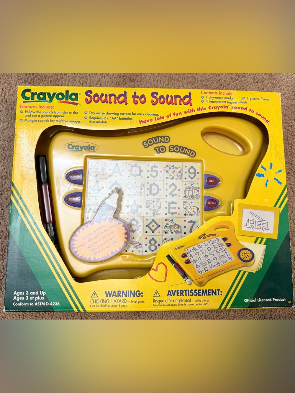 Crayola Yellow Interactive Learning Tablet with Purple Accents